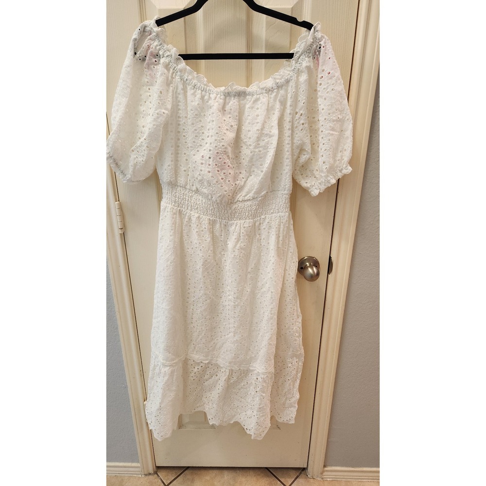 Betsey Johnson‎ ivory eyelet dress extra large